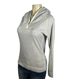 Kuhl Hoodie Womens Small Gray Kashmira 1/4 Zip Pullover Raglan Outdoor Hiking